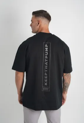 Pump Series 1 Oversized T Shirts-Black